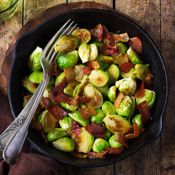 Roasted Brussels Sprouts with Bacon Air Fryer Recipe