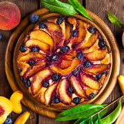 Blueberry & Peach Breakfast Cake Air Fryer Recipe
