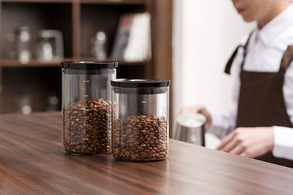 Glass Coffee Canister Coffee SAKI 