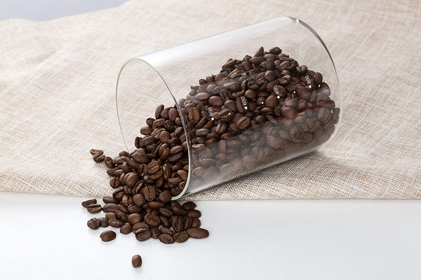 Coffee Beans In A Glass Canister Stock Photo - Download Image Now