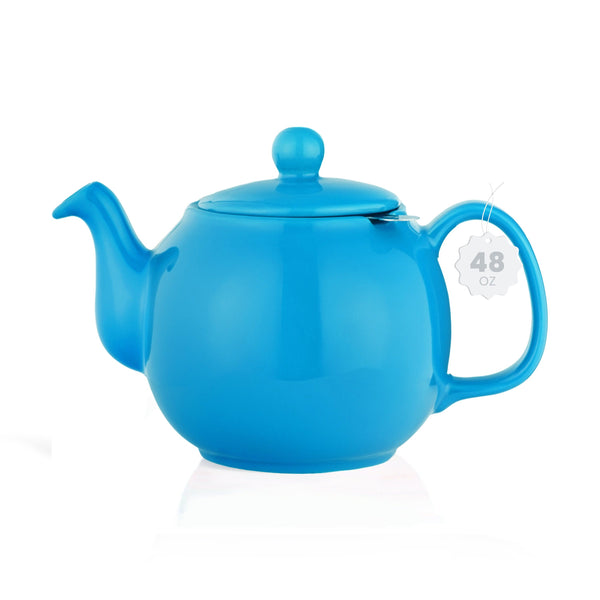 Large Porcelain Teapot, 48 Ounce TEA SAKI Blue 