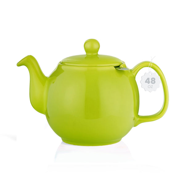 Large Porcelain Teapot, 48 Ounce TEA SAKI Green 
