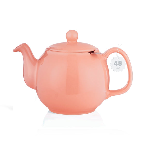 Large Porcelain Teapot, 48 Ounce TEA SAKI Pink 