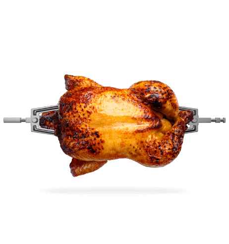 Rotisserie rod and forks